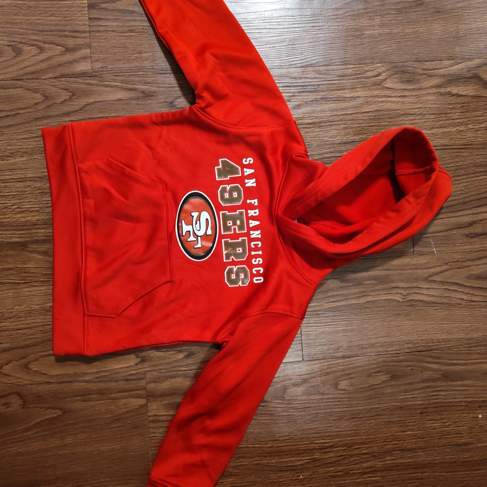 49ers Team Apparel Kids Red Hoodie